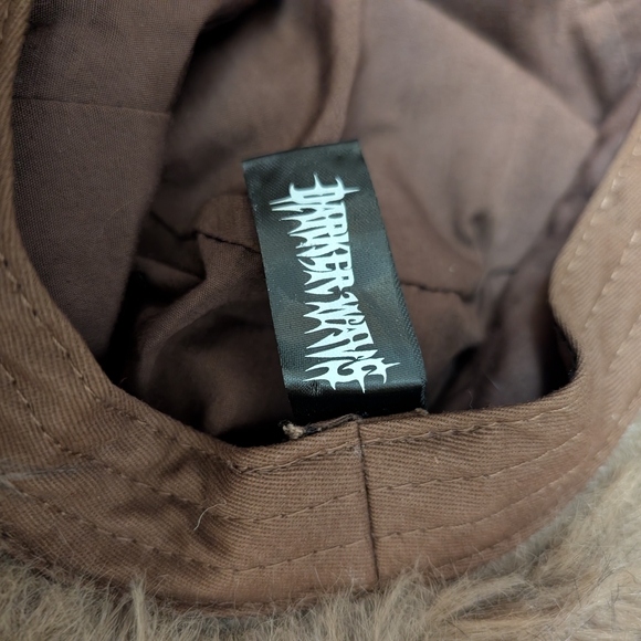 Brown Faux Fur Wide-Brim Hat - Soft Brown - Picture 5 of 6